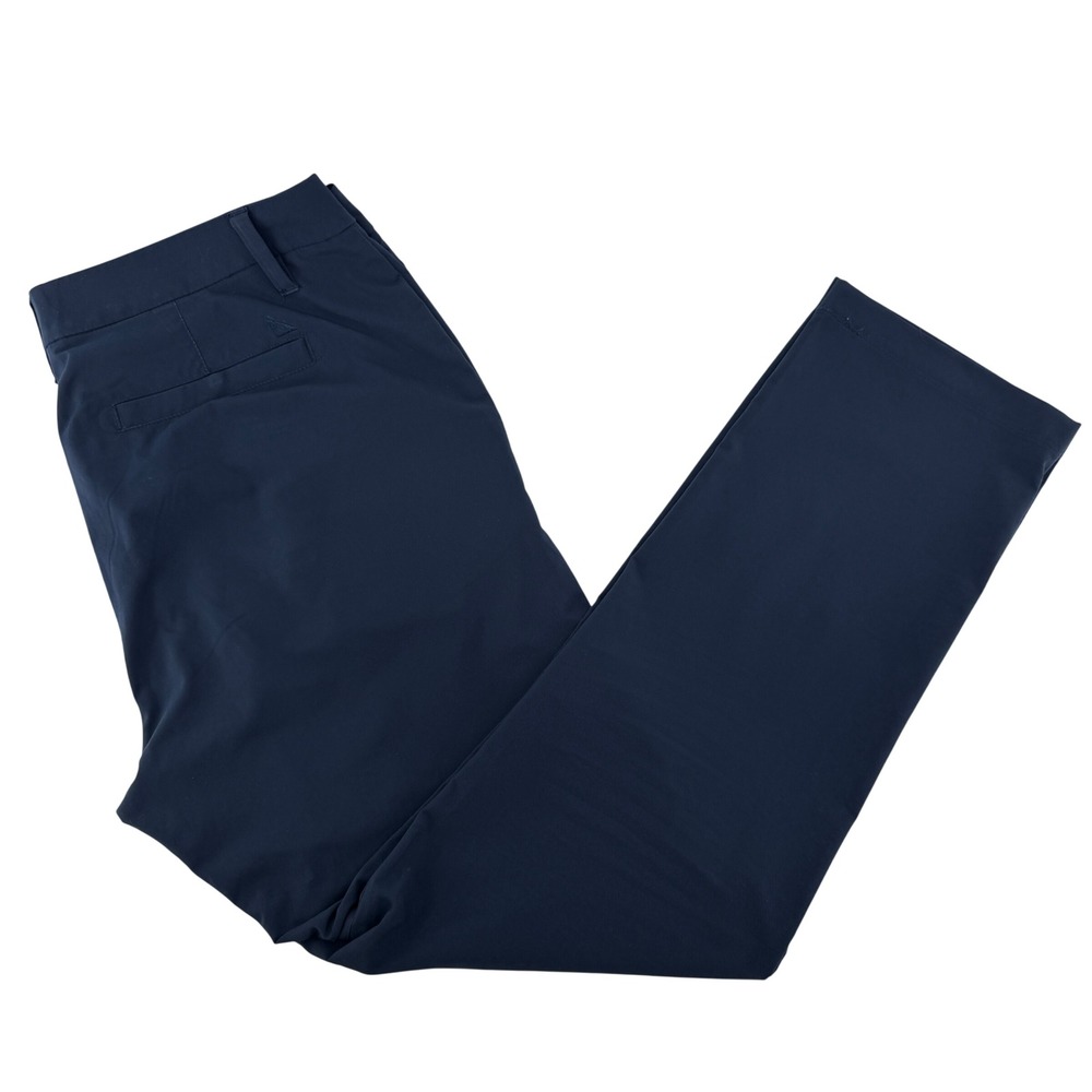 UNTUCKit Chancellor Pant Mens 35x30 Navy Blue Straight Fit Performance Stretch